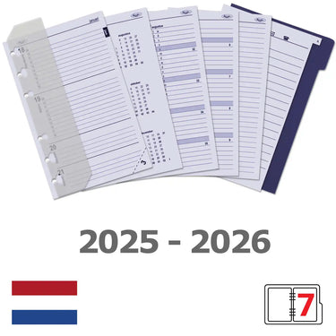 6327-25-26 150 x 95 mm Senior Planner Organizer Inserts Complete Set NL 2025 2026